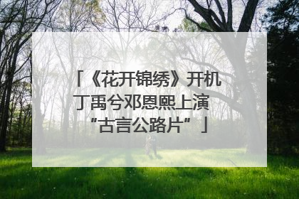 《花开锦绣》开机 丁禹兮邓恩熙上演“古言公路片”
