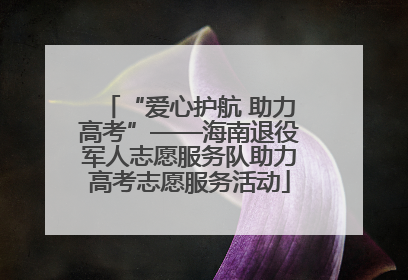 “爱心护航 助力高考”——海南退役军人志愿服务队助力高考志愿服务活动