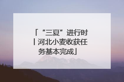 “三夏”进行时丨河北小麦收获任务基本完成