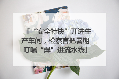 “安全特快”开进生产车间，检察官把暑期叮嘱“焊”进流水线