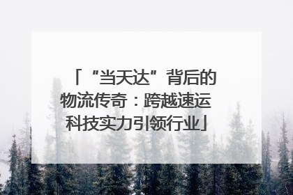 “当天达”背后的物流传奇：跨越速运科技实力引领行业