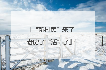 “新村民”来了 老房子“活”了