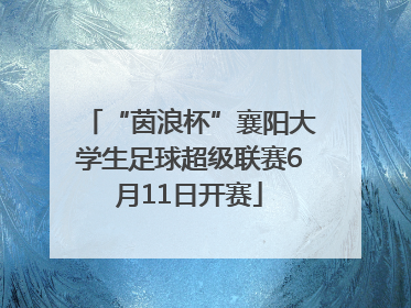 “茵浪杯”襄阳大学生足球超级联赛6月11日开赛