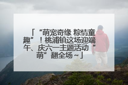 “萌宠奇缘 粽情童趣”！桃浦镇这场迎端午、庆六一主题活动“萌”翻全场～