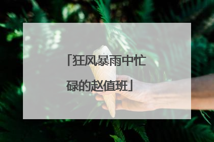 狂风暴雨中忙碌的赵值班