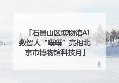 石景山区博物馆AI数智人“噗噗”亮相北京市博物馆科技月