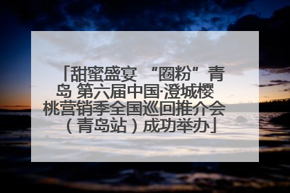 甜蜜盛宴 “圈粉”青岛 第六届中国·澄城樱桃营销季全国巡回推介会（青岛站）成功举办