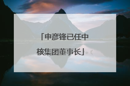 申彦锋已任中核集团董事长