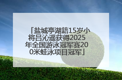 盐城亭湖籍15岁小将吕沁遥获得2025年全国游泳冠军赛200米蛙泳项目冠军