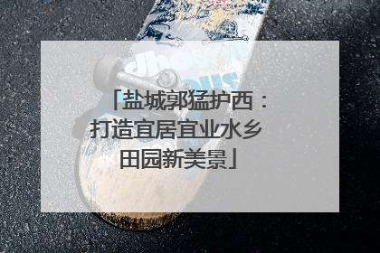 盐城郭猛护西：打造宜居宜业水乡田园新美景
