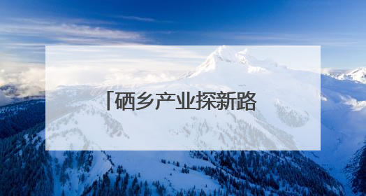 硒乡产业探新路 青春实践助振兴