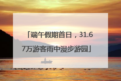 端午假期首日，31.67万游客雨中漫步游园