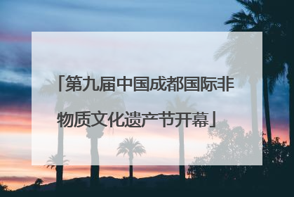 第九届中国成都国际非物质文化遗产节开幕
