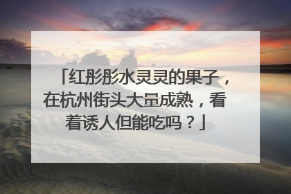 红彤彤水灵灵的果子，在杭州街头大量成熟，看着诱人但能吃吗？