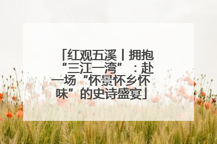 红观五溪丨拥抱“三江一湾”：赴一场“怀景怀乡怀味”的史诗盛宴