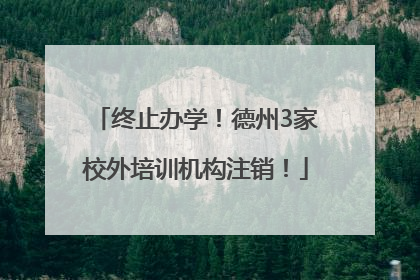 终止办学！德州3家校外培训机构注销！