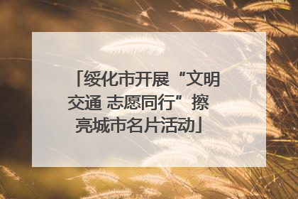 绥化市开展“文明交通 志愿同行”擦亮城市名片活动