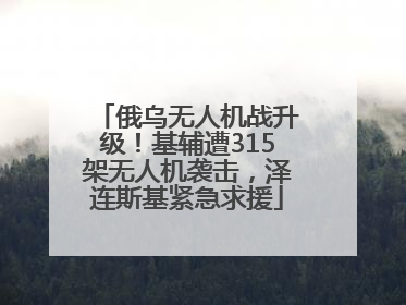 俄乌无人机战升级！基辅遭315架无人机袭击，泽连斯基紧急求援