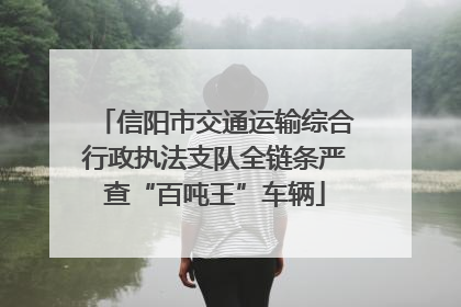信阳市交通运输综合行政执法支队全链条严查“百吨王”车辆