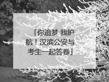 你追梦 我护航！汉滨公安与考生一起答卷
