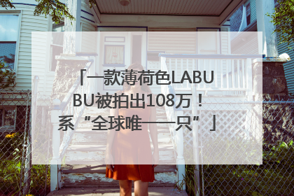 一款薄荷色LABUBU被拍出108万！系“全球唯一一只”