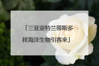 三亚亚特兰蒂斯多样海洋生物引客来