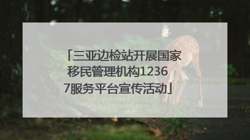 三亚边检站开展国家移民管理机构12367服务平台宣传活动