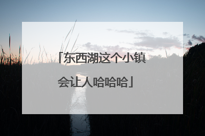 东西湖这个小镇会让人哈哈哈
