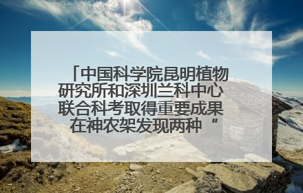 中国科学院昆明植物研究所和深圳兰科中心联合科考取得重要成果 在神农架发现两种“国保”级兰花