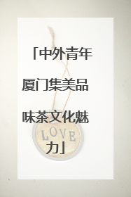 中外青年厦门集美品味茶文化魅力