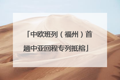 中欧班列（福州）首趟中亚回程专列抵榕