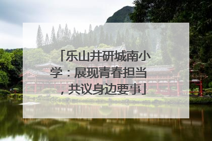 乐山井研城南小学：展现青春担当，共议身边要事