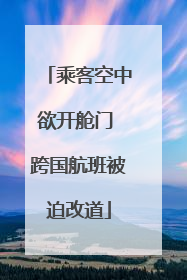 乘客空中欲开舱门 跨国航班被迫改道