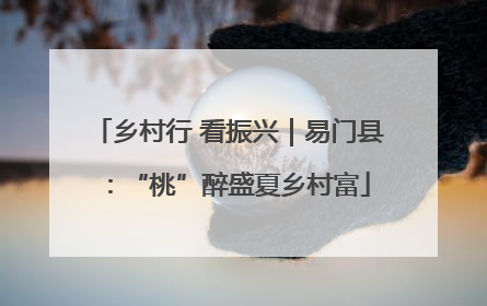 乡村行 看振兴｜易门县：“桃”醉盛夏乡村富