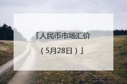 人民币市场汇价（5月28日）