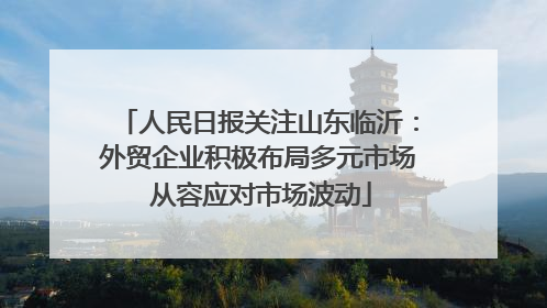 人民日报关注山东临沂：外贸企业积极布局多元市场 从容应对市场波动