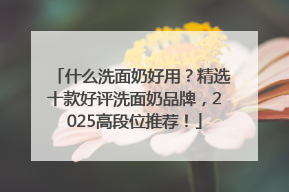 什么洗面奶好用？精选十款好评洗面奶品牌，2025高段位推荐！