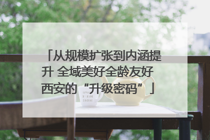 从规模扩张到内涵提升 全域美好全龄友好西安的“升级密码”