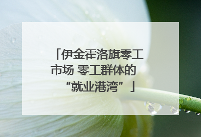 伊金霍洛旗零工市场 零工群体的“就业港湾”