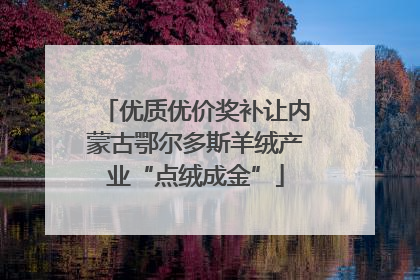 优质优价奖补让内蒙古鄂尔多斯羊绒产业“点绒成金”
