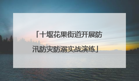 十堰花果街道开展防汛防灾防溺实战演练