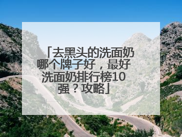 去黑头的洗面奶哪个牌子好，最好洗面奶排行榜10强？攻略