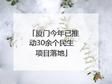 厦门今年已推动30余个民生项目落地
