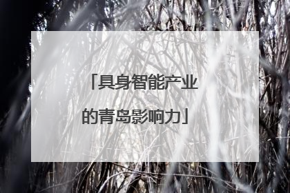 具身智能产业的青岛影响力