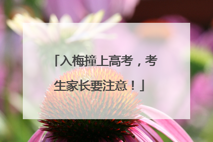 入梅撞上高考，考生家长要注意！