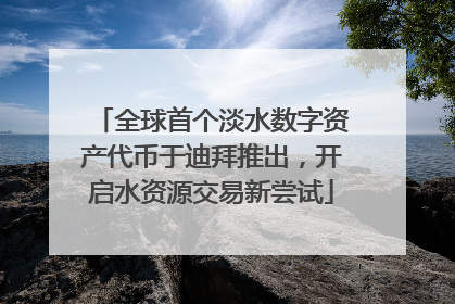 全球首个淡水数字资产代币于迪拜推出，开启水资源交易新尝试