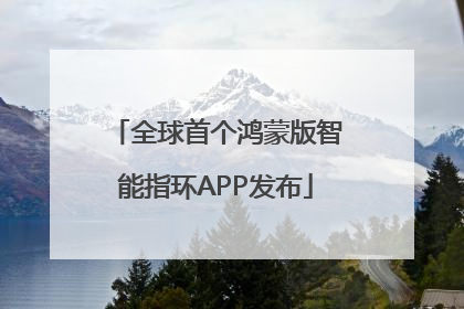 全球首个鸿蒙版智能指环APP发布