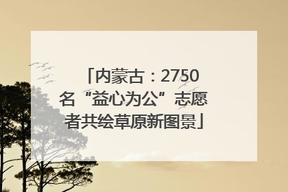 内蒙古：2750名“益心为公”志愿者共绘草原新图景