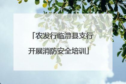 农发行临澧县支行开展消防安全培训