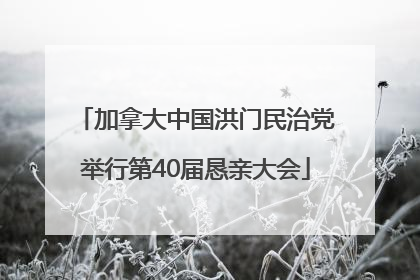 加拿大中国洪门民治党举行第40届恳亲大会